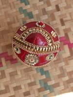 Crystal, Beads, Roses small wooden Sindoor-box - Image 2