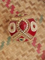 Crystal Red Lace medium wooden Sindur-Box - Image 3