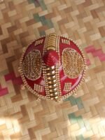 Crystal Red small wooden Sindoor-Box - Image 2