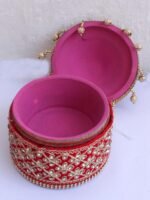 Crystal and Roses small wooden Sindur-box - Image 4