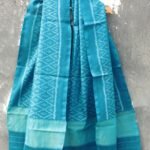 Cyan Blue Patan Patola woolen Shawl