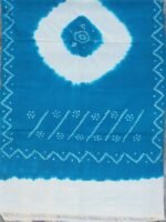 Cyan-Blue Bandhani pure wool Shawl - Image 2