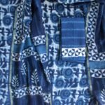 Dabu-Indigo Block-printed Chanderi 3pc Ladies Suit