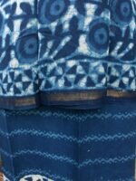 Dabu-Indigo Block-printed Chanderi 3pc Ladies Suit - Image 5