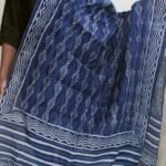 Dabu Block-printed Indigo Chanderi Dupatta