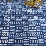 Dabu Indigo Block printed pure cotton Fabric