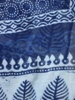 Dabu printed Indigo Silk-cotton Dupatta - Image 3