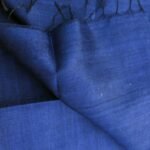 Dark-Blue Dupion Silk Dupatta