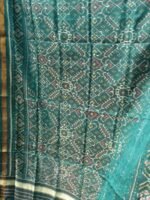 Dark-Jade-Green Patola silk dupatta - Image 3