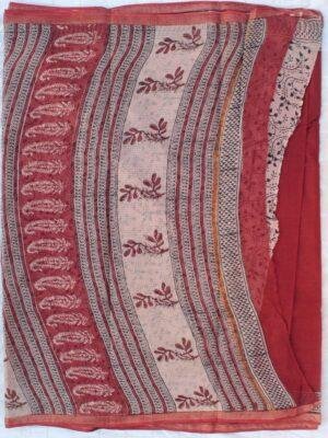 Dark-Madder-Red-Block-printed-Kota-doria-saree
