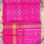 Dark-Pink pure silk Patola Dupatta