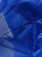 Dark-Blue Paper Tussar Silk Fabric - Image 3