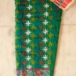 Dark-Green Phulkari salwar fabric