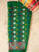 Dark-Green Phulkari salwar fabric
