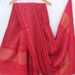 Dark-Red Patan Patola Woolen Shawl
