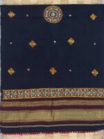 Darkest-Blue ahir embroidered woolen shawl - Image 3
