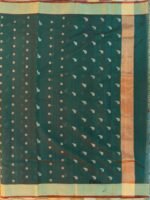 Darkest-Green Hazar-buti Chanderi Saree - Image 3