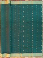 Darkest-Green Hazar-buti Chanderi Saree - Image 4