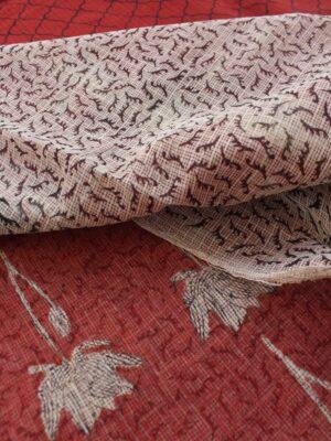 Deep-Madder-Red-Bagru-printed-Kota-doria-saree at Shilphaat