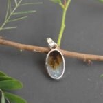 Small dendrititc agate silver Pendant