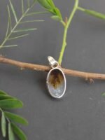 Small dendrititc agate silver Pendant