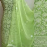 Dhani-Green resham Chikankari suit