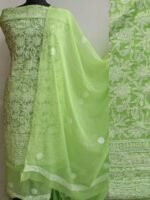 Dhani-Green resham Chikankari suit