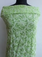 Dhani-Green Resham Chikankari Kurta Fabric - Image 2