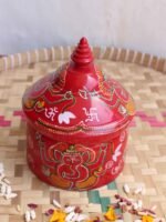 Handpainted Ganesha Red Big wooden Sinhora