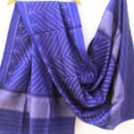 Egyptian-Blue Patan Patola Woolen Shawl