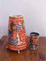 Elephants Tholu Bommalata Lamp, Pen-Stand Set - Image 2