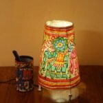Elephants Tholu Bommalata Lamp, Pen-Stand Set