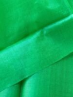 Emerald-Green Paper Tussar Silk Fabric - Image 3