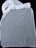 Fardi mukaish work, white chiffon dupatta - Image 3