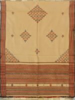Fawn-Brown Mirrorwork Bhujodi Shawl - Image 3