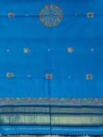 Firozi-Blue Ahir Embroidered Woolen Shawl - Image 3