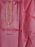 Flamingo Pink Silk Kurta fabric for men - Image 4