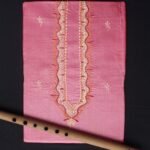 Flamingo Pink Silk Kurta fabric for men