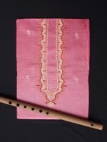 Flamingo Pink Silk Kurta fabric for men