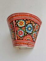 Black Floral Tholu Bommalata Wall Lamp - Image 3