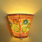 Multicolour Floral Leather Wall-Lamp