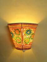 Multicolour Floral Leather Wall-Lamp
