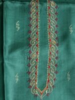 Forest Green Silk Kurta Fabric for Men - Image 2