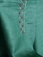 Forest Green Silk Kurta Fabric for Men - Image 4