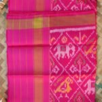 Fushia-Pink Hathi-Popat Patola silk dupatta