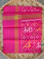 Fushia-Pink Hathi-Popat Patola silk dupatta