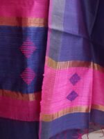 Dark-Pink and Navy-Blue Dupion silk Ladies suit - Image 3