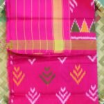 Fushia-Pink pure silk Patola Dupatta