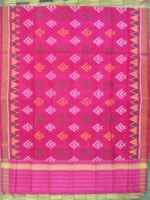 Fushia-Pink pure silk Patola Dupatta - Image 2