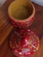 Handpainted Ganesha Red Big wooden Sinhora - Image 2